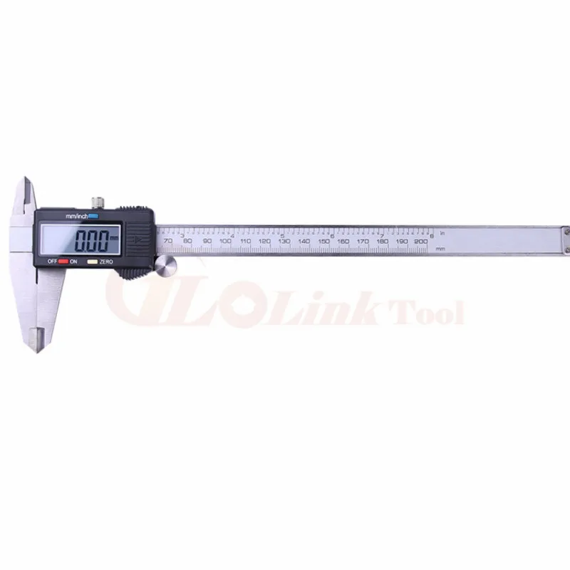 8" 200mm Digital Caliper Stainless Steel LCD Vernier Shipping with Retail+Box 
