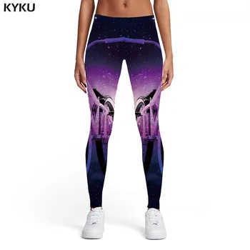 

KYKU Galaxy Leggings Women Cartoon Trousers Anime Ladies Abstract Sexy Harajuku Sport Womens Leggings Pants Casual Jeggins Funky