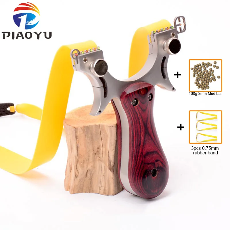 Slingshot Catapult Hunting High Quality Stainless Steel with Rubber Band + Mud Ball Outdoor Shooting Game Sling Shot Set