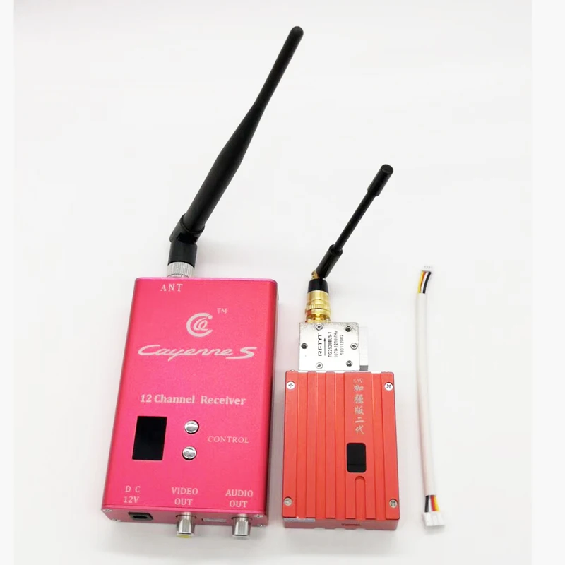 

1.2G 8W Wireless Video Transmission Transceiver Monitor High Power Enhanced Version Transmitter and Receiver for RC Drone