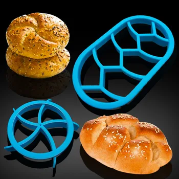 

2PCS Stampo Stampi Per Pane Dough Roll Press Stamp Kaiser Roll Maker Mold Cake Bread Seal Cutter Tools for Baking Pastry Mold