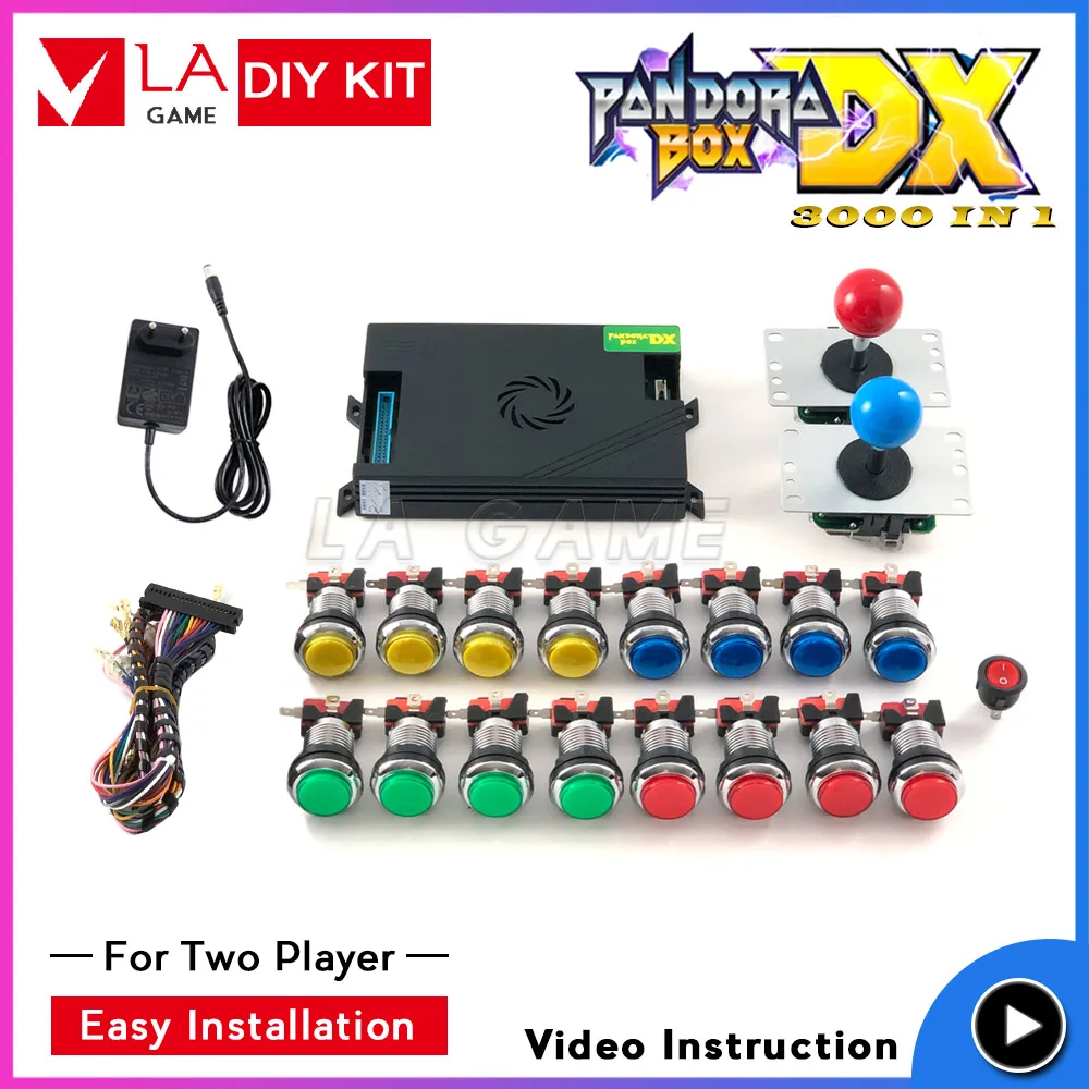 Pandora box dx arcade diy kit аркадная игра семейная версия pandora консоль светодиодная Кнопка HD