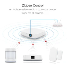 Комплект Zigbee Smart Gateway Hub Tuya умный дом автоматизация сцены охранная сигнализация комплект PIR двери окна датчик температуры и влажности