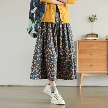 [EWQ] Весна, винтажная, хлопковая, в горошек, с карманами, простая, подходит ко всему, женская короткая юбка, новинка, повседневная, модная, 2 цвета, женская короткая юбка AK298