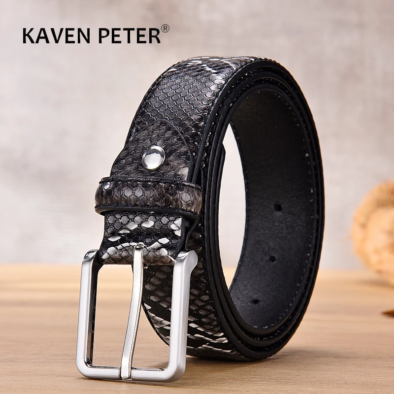 heilige Herenhuis Dank je Mode Desinger Riemen Voor Mannen Luxe Snake Patroon Mannen Accessoires  Broek Leather Western Riem Voor Jongen Gesp Metalen|Mannen Riemen| -  AliExpress