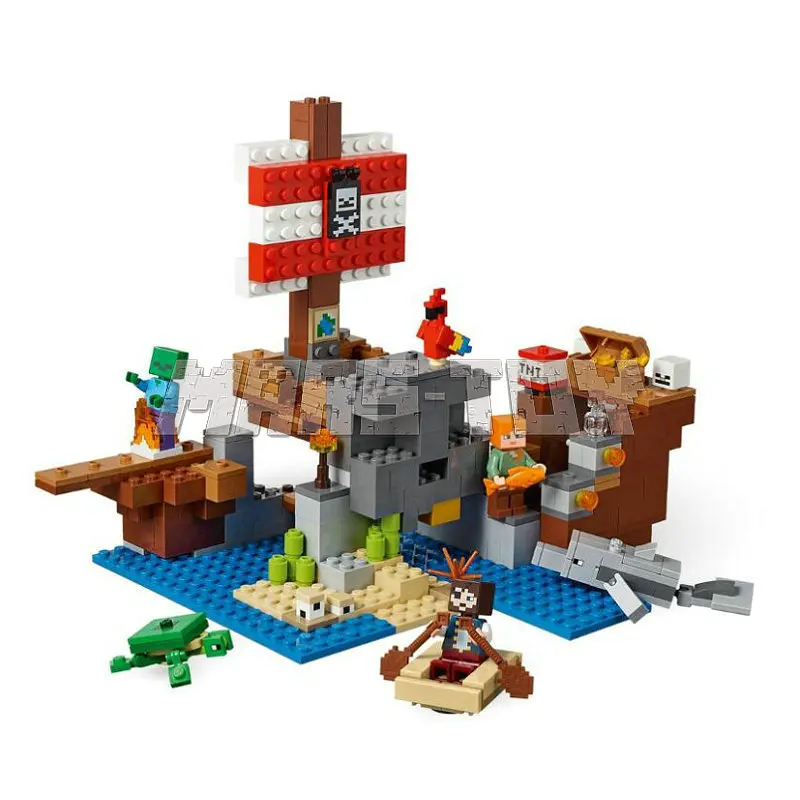The Pirate Ship Adventure Building Blocks With Alex Action Figures Compatible 21152 Bricks Set Toys The Pirate Ship Adventure Building Blocks With Alex Action Figures Compatible 21152 Bricks Set Toys