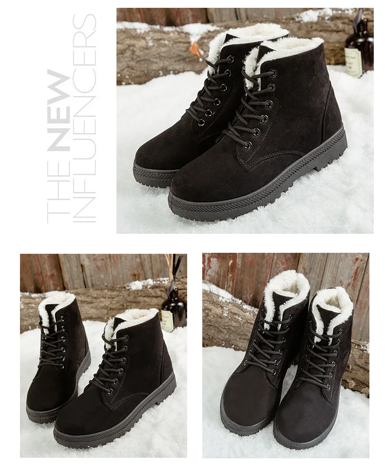 Нескользящие повседневные зимние женские ботинки; botas de nieve femeninas; кроссовки; плюшевые зимние женские ботинки; H11-25