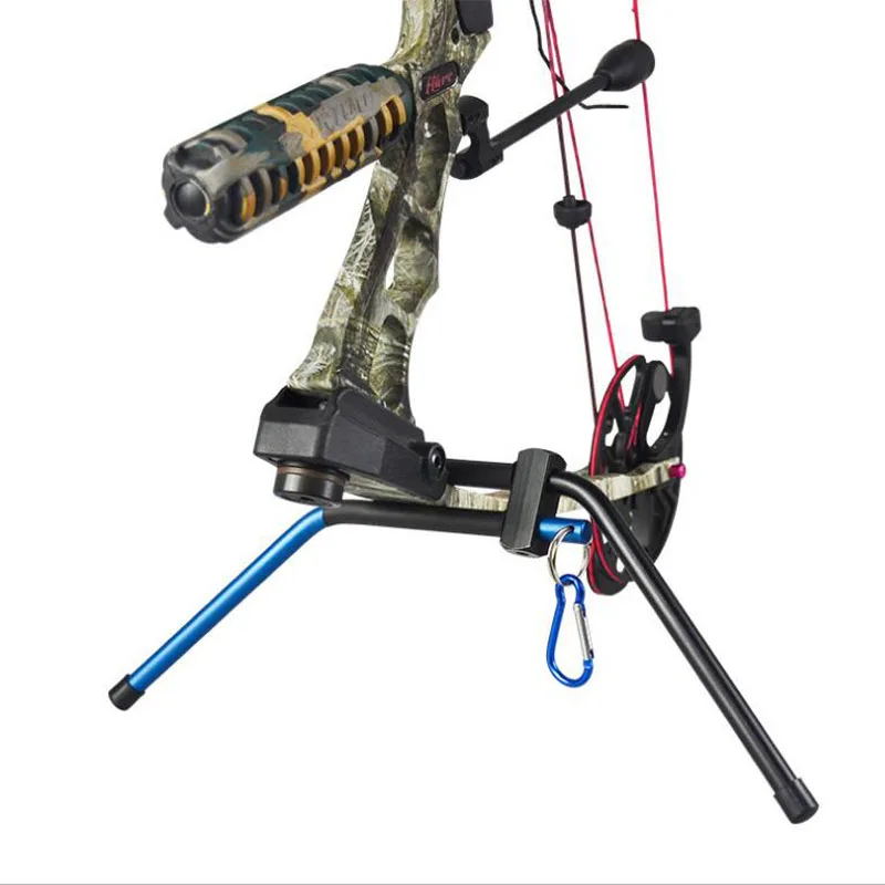 

Archery Compound Bow Stand Metal Portable Stand Holder Rack Removable Buckle Bow Support Compound Bow Hunting