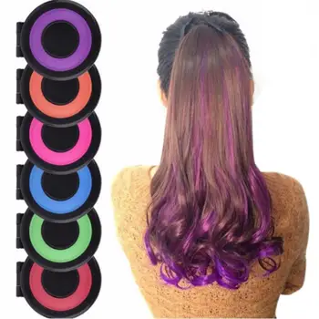 

6-color Disposable Hair Coloring Powder Plant Formula Mild And Non-irritating Hair Dyeing Pressed Powder maquiagem