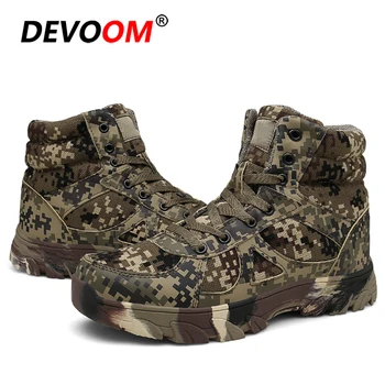 

Winter Outdoor Hiking Shoes Snow Hunting Boots Camping Camouflage Waterproof Tactical Boots Male Climbing Shoes Sneakers Men 45
