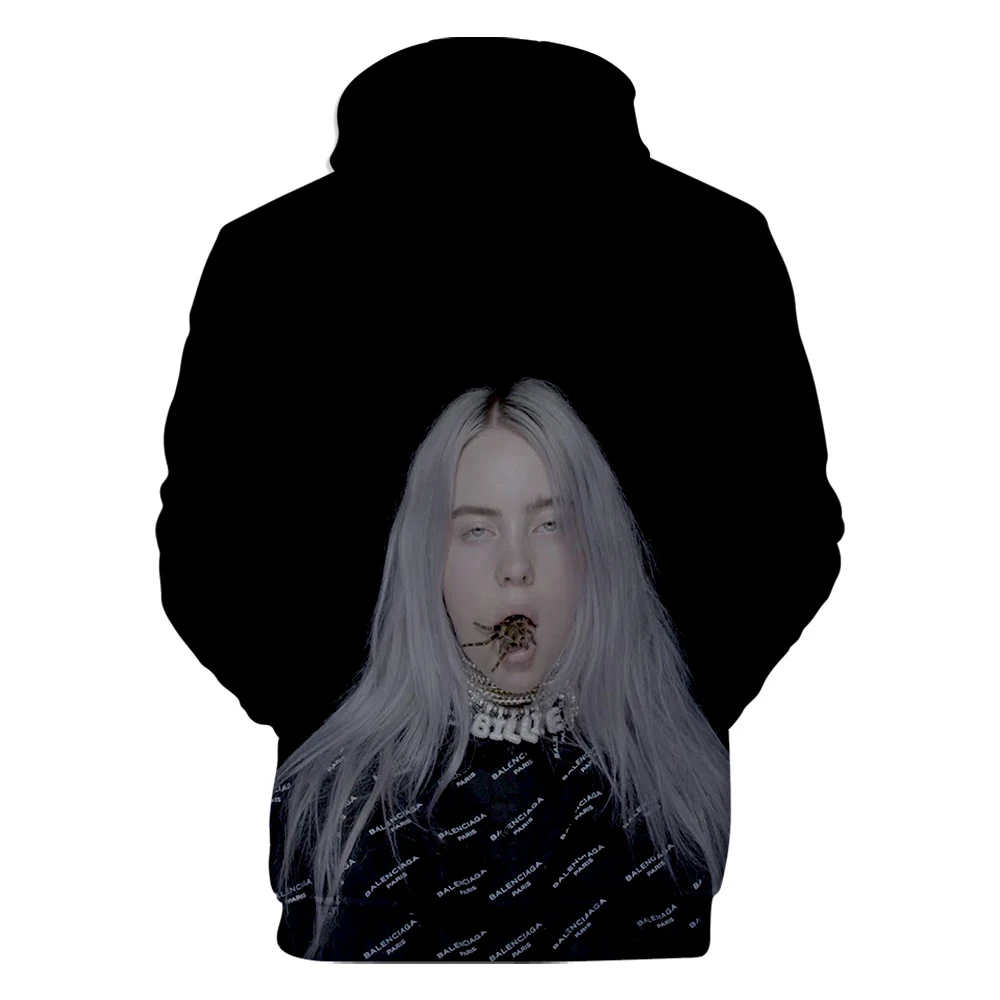 Новинка, толстовка с объемным рисунком Billie Eilish для мужчин/женщин Billie Eilish, толстовка в стиле хип-хоп для мальчиков и девочек, осенне-зимняя модная уличная одежда