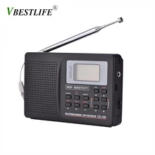 VBESTLIFE mini Portable Radio fm Support FM/AM/SW/LW/TV Sound Full frequency Radios Receiver Alarm Clock FM Radio Mini Radio