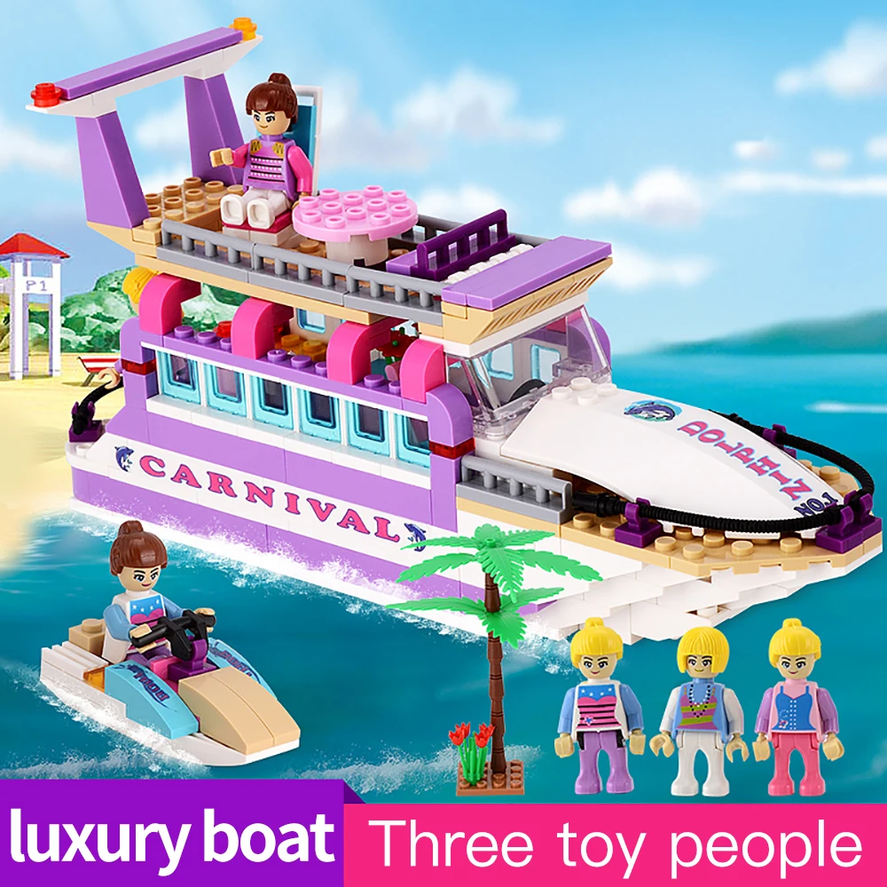 

Girl Princess Blocks Sets Compatible LegoINGlys Building Blocks DIY Large Size Bricks Toys For Children City Family House Castle