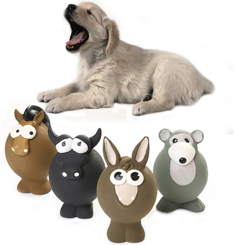 1 шт. игрушка для собак щенок кричащий милая корова кролик обезьяна игрушка для собак латексный пищалка жевательные принадлежности для тренировки животных