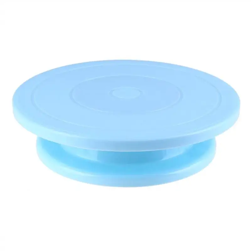  DIY Cake Plate Turntable Rotating Anti-skid Round Cake Stand Platform Turntable Cake Pan Rotary Tab