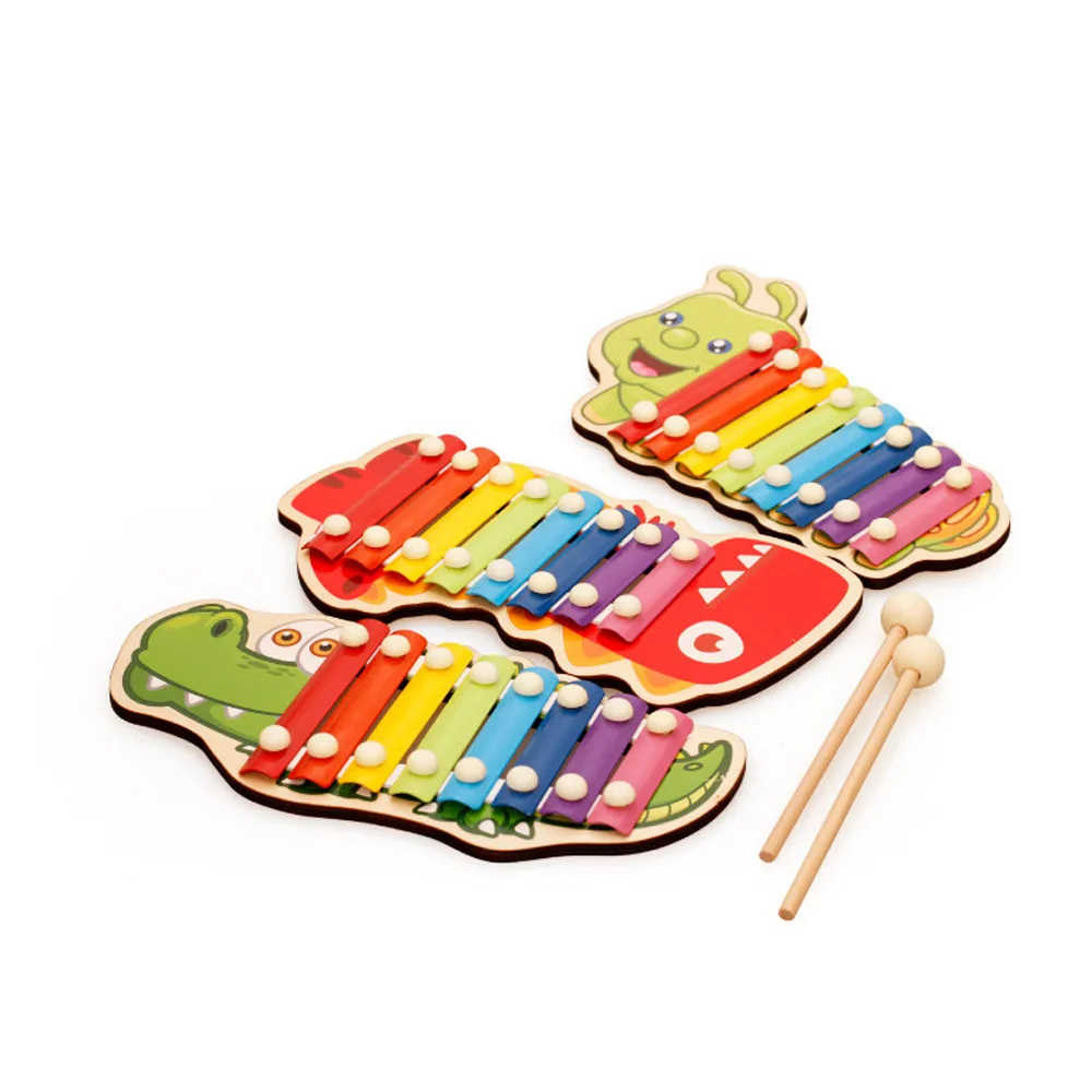 Детские музыкальные игрушки деревянные ксилофон восьмитонное пианино раннее образование 8,9