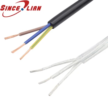 

copper wire transparent 3 core sheathed wire 0.75 square copper core hanging wire lamp table lamp floor lamp lighting accessorie