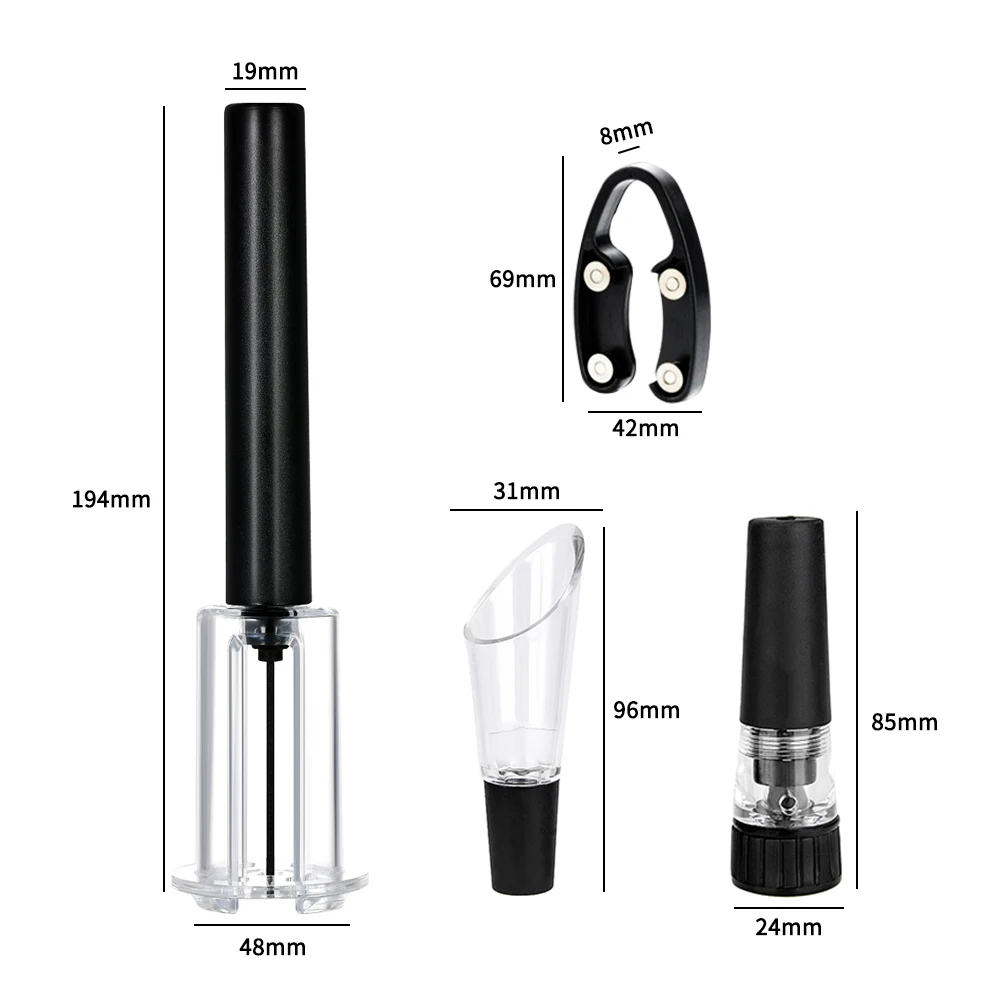 Stainless Steel Air Pump Wine Opener Cork Removal Tool