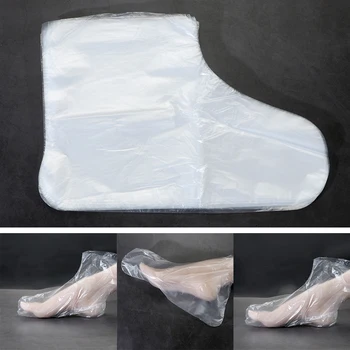 

100Pcs Disposable Foot Covers One-off Foot Cover Transparent Film Foot Cover for Pedicure