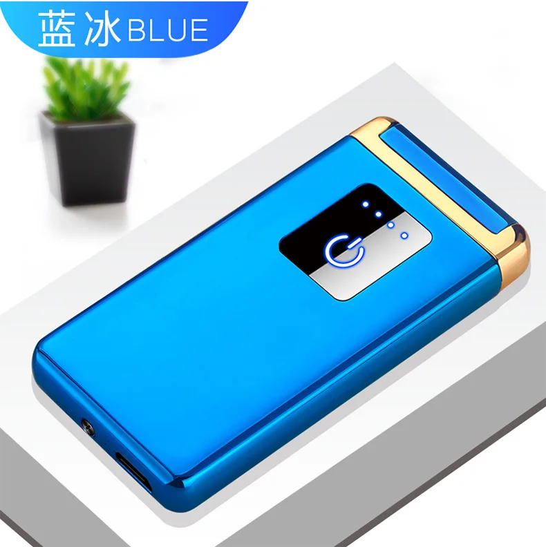 Классическая двойная дуговая зажигалка, ветрозащитная электронная usb-зажигалка для зарядки, электрическая зажигалка для курения