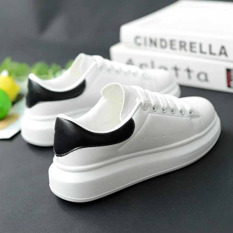 

2019 New Style Pu Leather Casual shoes Women New Styles Fashion Design High-Quality Classics Shoes Men White Sneakers Shoes