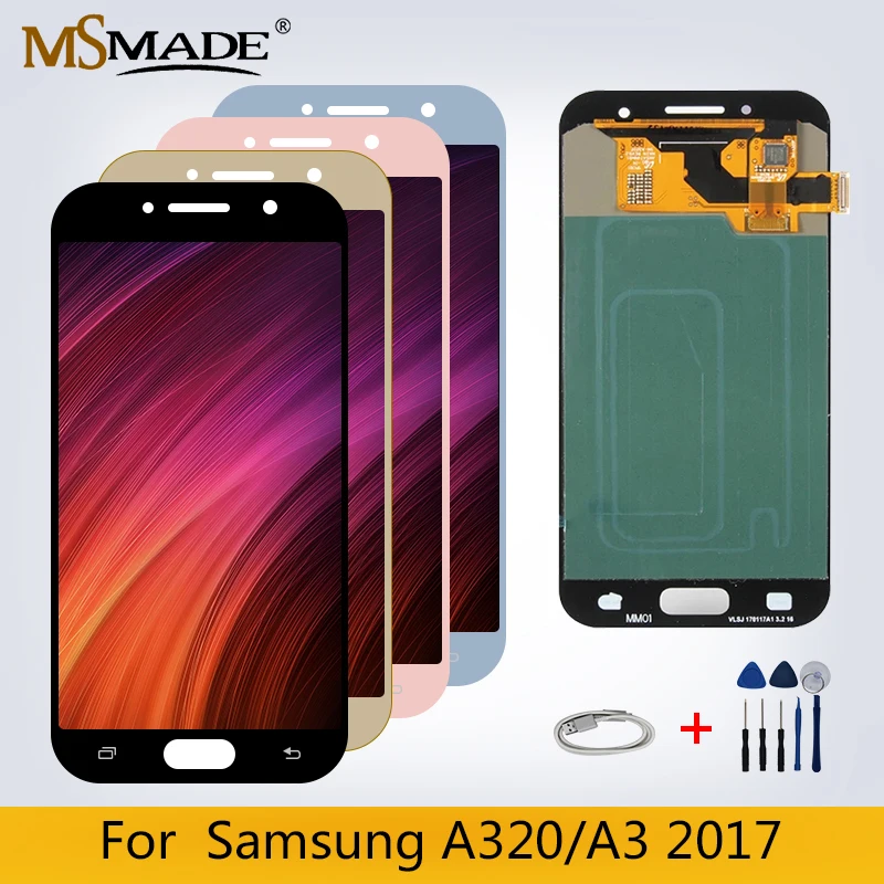A320 Для Samsung Galaxy A3 A320A ЖК-дисплей сенсорный экран дигитайзер Запасные части для A320M A320F полный дисплей