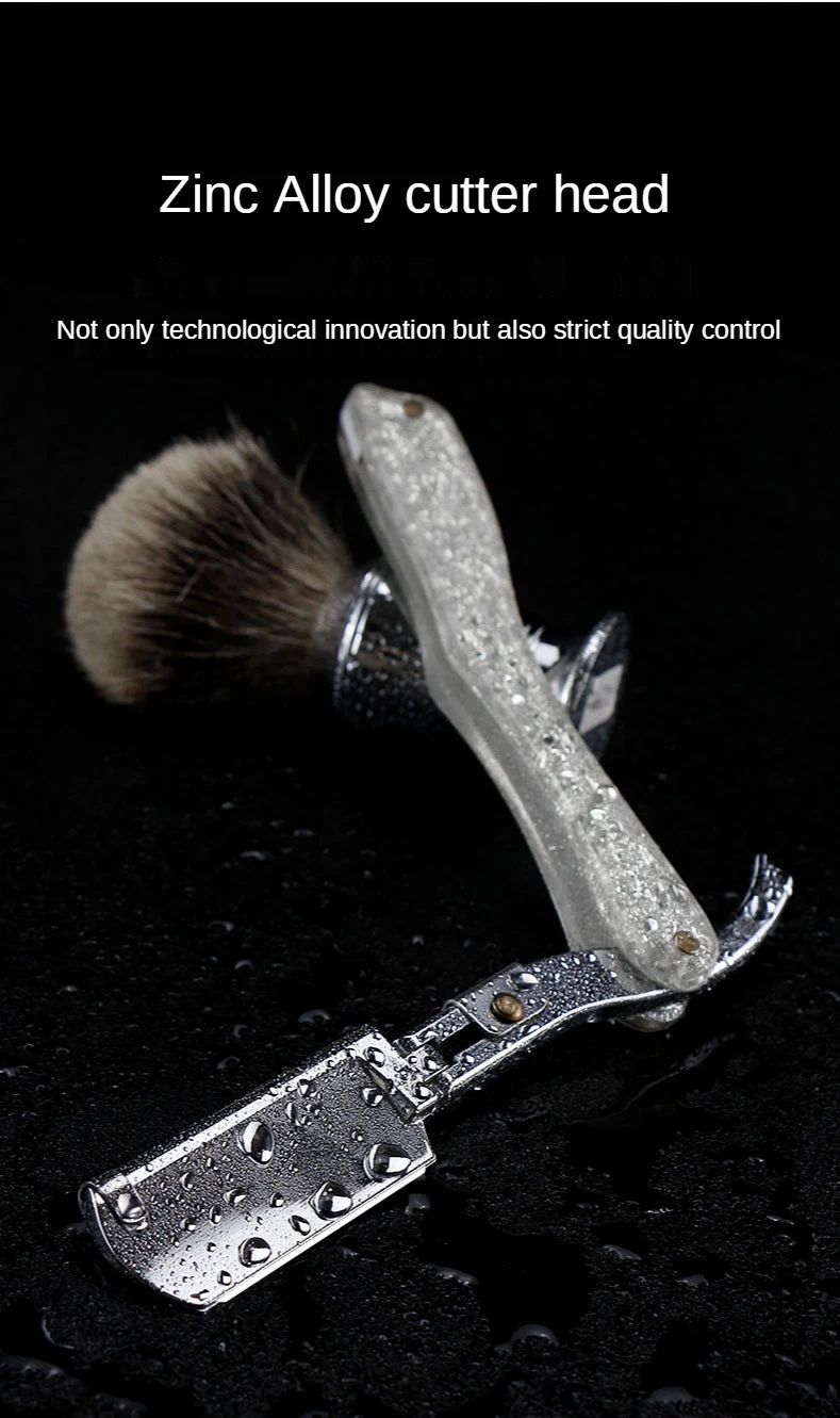 Liga de Zinco Cabelo do Agregado Barbeiro Manual Dobrável Hairdressing Navalha Galvanoplastia Titular Corte Familiar Shaver Y0620 4 Cheap Lâmina de barbear