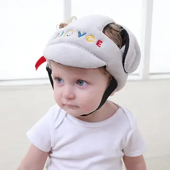 

Baby Anti-Fall Head Protection Cap Baby Toddler Anti-Collision Hat Shatter-Resistant Hat Child Safety Helmet Headgear Gray