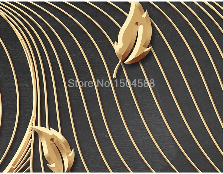 Papel de parede foto personalizada, moderna linha