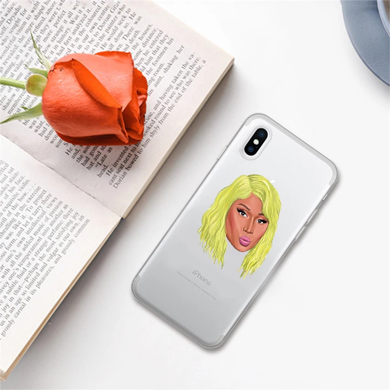 Для iPhone X XR XS Max 7 7Plus 8 8Plus 6 6S Plus 5 5S SE чехол для телефона Nicki Minaj мягкий чехол