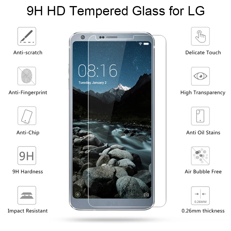 

9H HD Tempered Glass for LG V40 V30 V20 V10 W30 Pro W10 Screen Protector Glass On for LG Stylus 3 2 Stylo 5 Spirit Leno Film