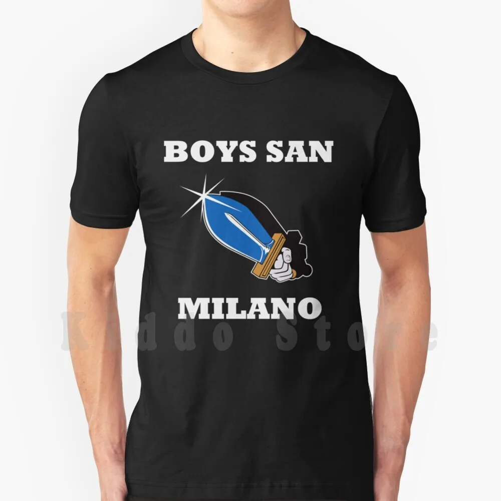 Bs69/Maglietta Versione Nera Fai Da Te Big Size 100% Cotone Ragazzi San Boys San 1969 Inter Nerazzurri San Siro Stile Giuseppe