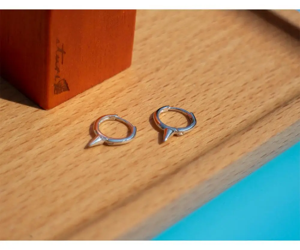 Серьги из стерлингового серебра 925 пробы, модные, персонализированные, из ивы, конус, маленькие серьги, кость, дикий, простой тренд, женский, мальчик, серьги, ювелирные изделия