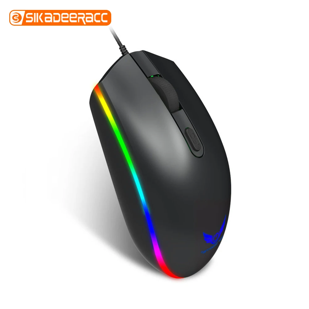 Проводная RGB с антибликовым покрытием Мышь 1600 Точек на дюйм 7 кнопок оптическая USB