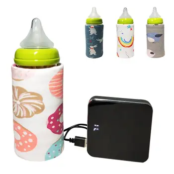 

Cartoon Printing Baby Bottle Insulation Cover Constant Temperature Heating USB Portable Bag Thick Warm Universal Bottom Wrapped