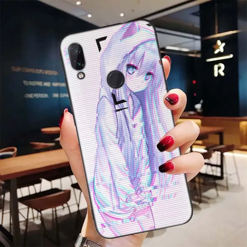 Vaporwave космический аниме черный чехол для Xiao mi Red mi Note 8 7 7S 7A 6 S2 GO K20 Pro+ 6A mi 6X 5X A1 CC 9 8 мягкий чехол для телефона - Цвет: BD093-6