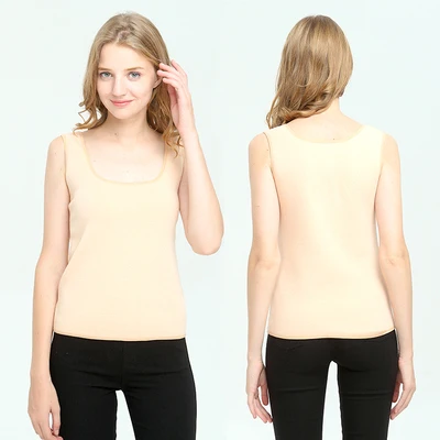 Photo Color U-neck Новинка весна осень женский плюс бархат толстый жилет женский без рукавов Вязанный жилет Повседневный пуловер Топы yy23 - Цвет: Photo Color U-neck