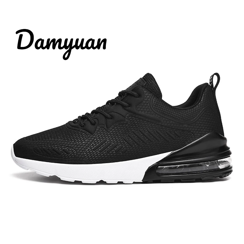 Черный Damyuan/ г. Новая модная классическая мужская обувь Flyweather, удобная, дышащая, не кожаная, Повседневная легкая обувь, размер 46, обувь для бега - Цвет: Черный