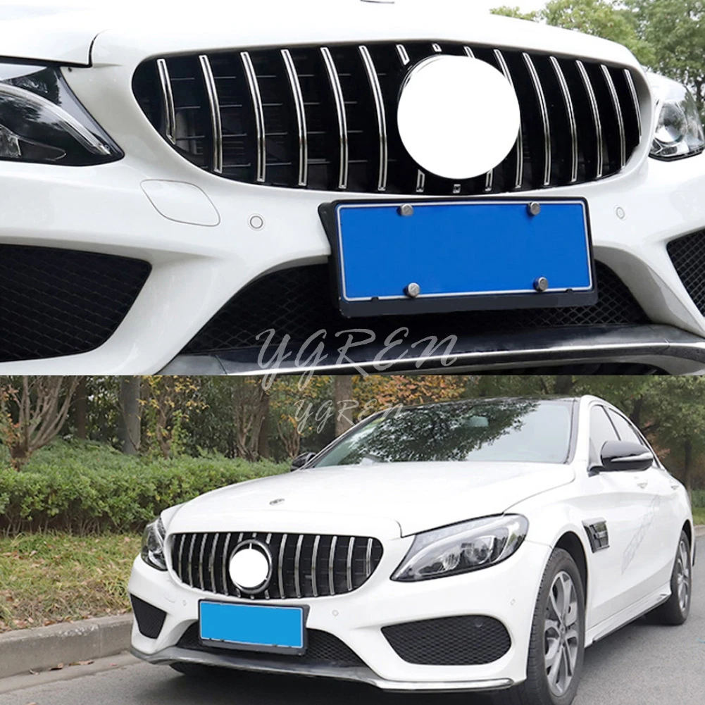 GT R Передняя решетка решетки для Mercedes-Benz W205 C Класс C200 C250 C300 C350
