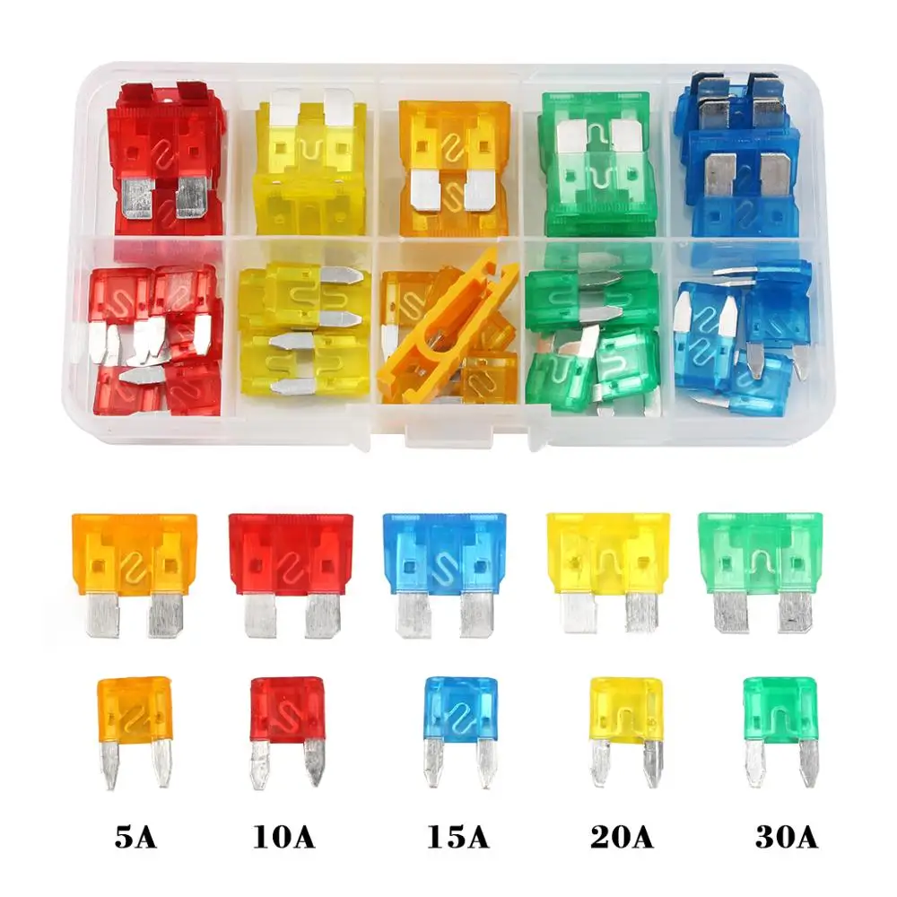 30A Auto ATM Mini Blade Sicherung Kit Leistungsschalter 2 Stücke 10A