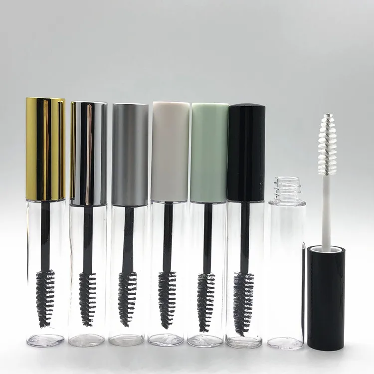 50pcs 100pcs 10ml Empty Mascara Tubes White/Silver/Gold/Black Cap Eyelash Tube Mascara Bottle Cream Cosmetic Packaging Container