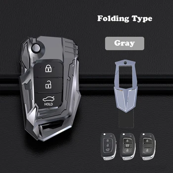 Coperture della copertura della cassa chiave dell'automobile in lega di zinco per Hyundai ix25 ix35 i10 i20 Solaris Tucson Sonata Santa Fe Sport Elantra Creta Verna