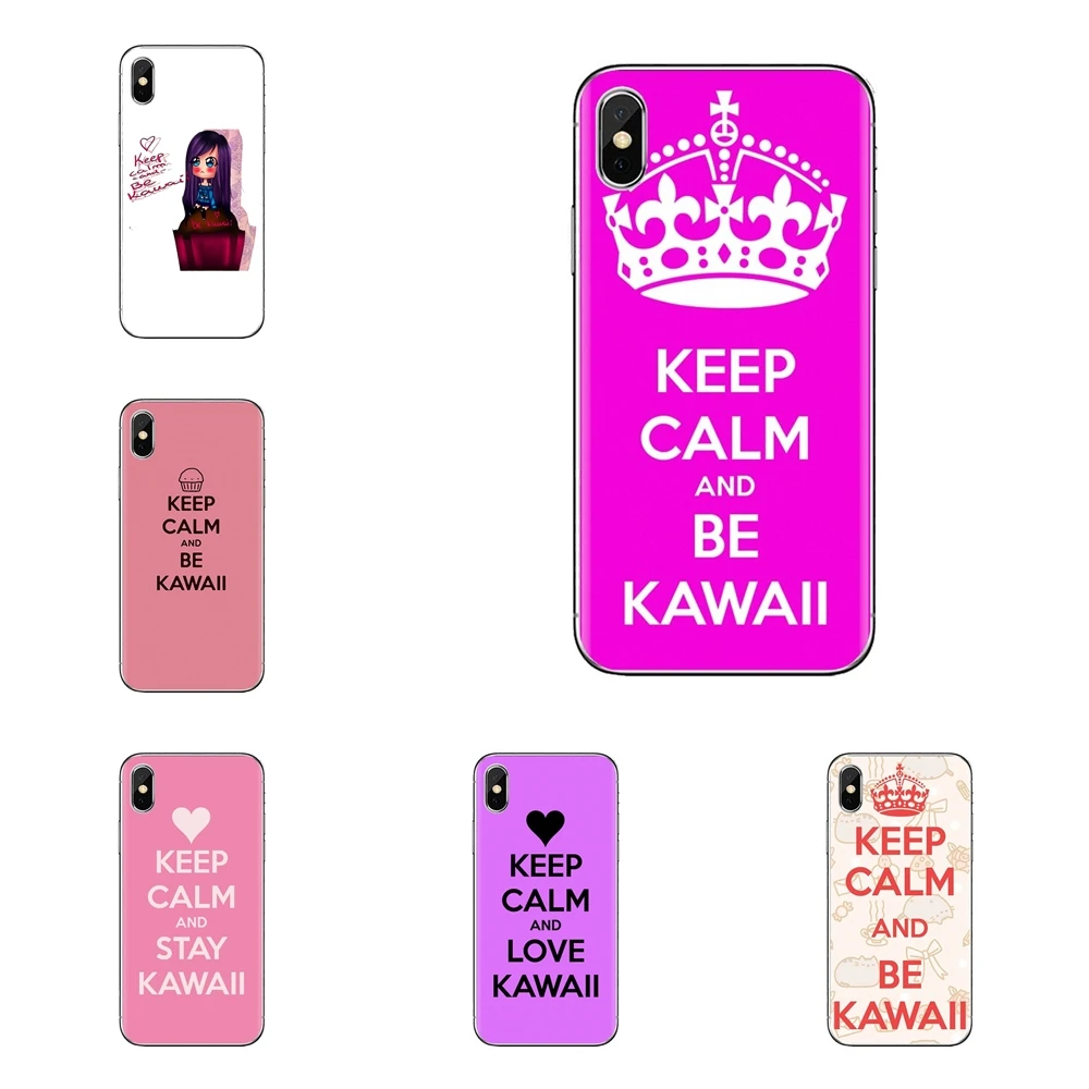 Keep Calm и Be Kawaii розовый силиконовый чехол для Xiaomi Mi3 samsung A10 A30 A40 A50 A60 A70 Galaxy S2 Note 2