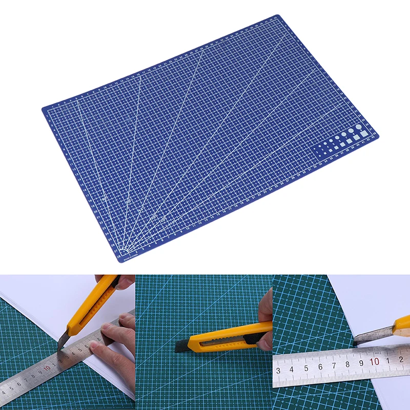 Deli 78400 A4 78401 A3 PVC Self-healing Paper Cutting Mat Desk Cut Plate  300x200mm 455x305mm Gray Green Color Cutting Board - AliExpress