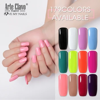 

Arte Clavo 15ml Gel Varnish Shining Glitter Gold Colors Sequins UV Soak Off Gel Nail Polish DIY Nail Art Gel lacquer Manicure