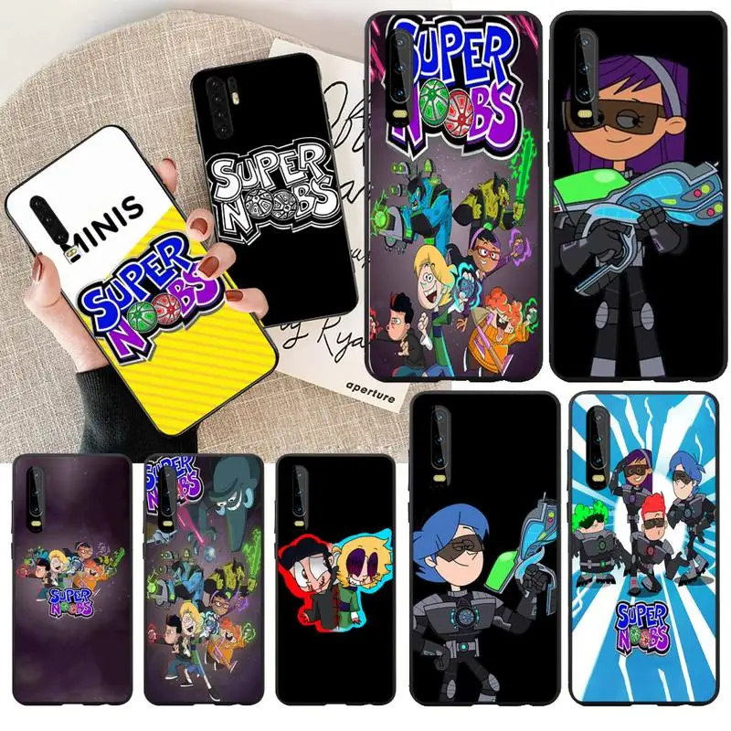 

HPCHCJHM Super Noobs Black Soft Shell Phone Case Capa for Huawei P30 P20 Mate 20 Pro Lite Smart Y9 prime 2019