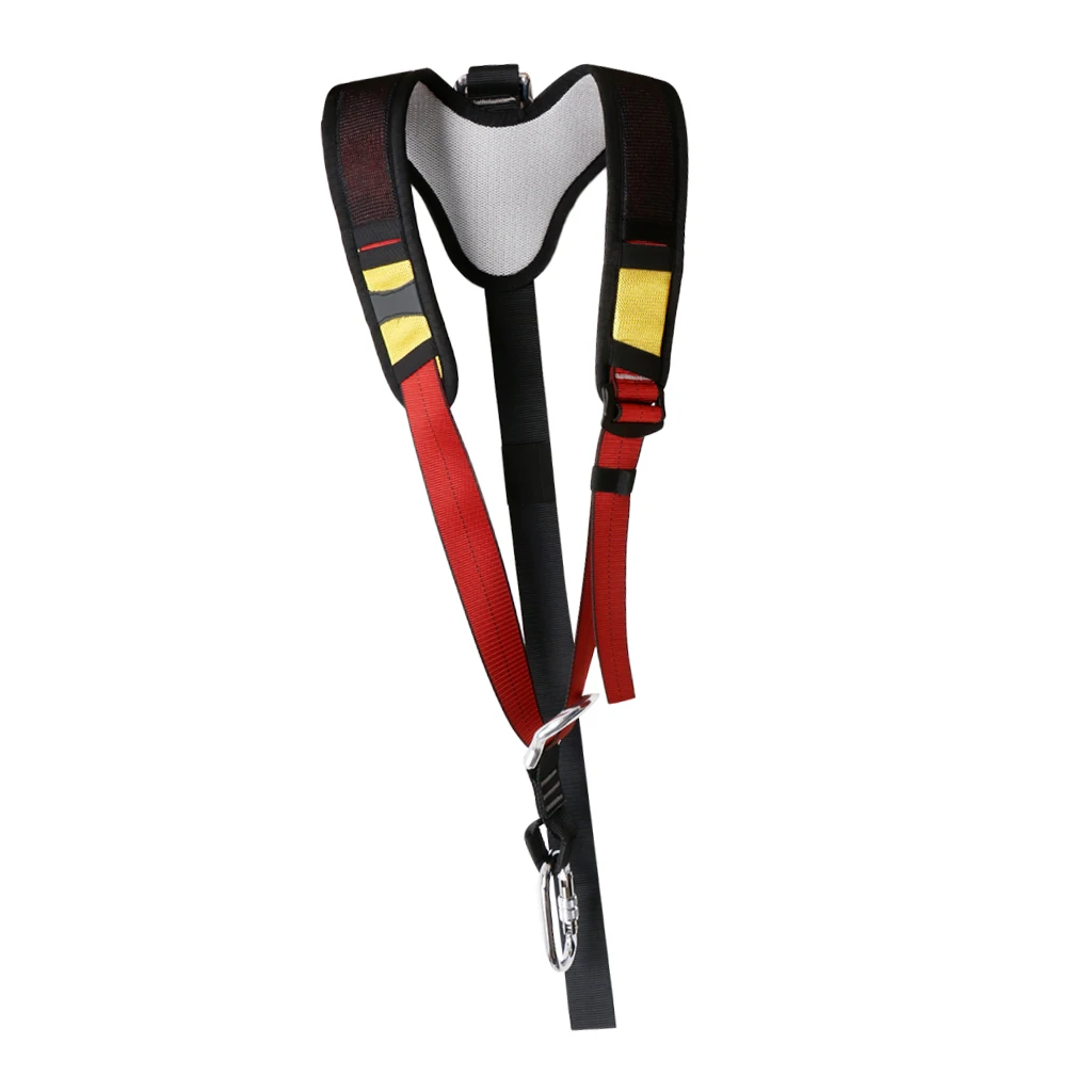 Universal Rock Climbing Arborist Shoulder Strap with Carabiner for Sit