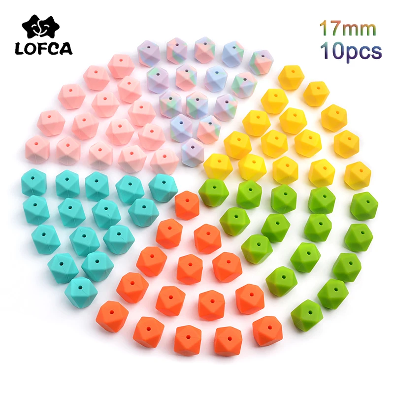 Best Offers Beads Hexagon Silicone LOFCA Teething for DIY Necklace Pendant Food-Grade 10pcs 17mm qzKOrMRp5