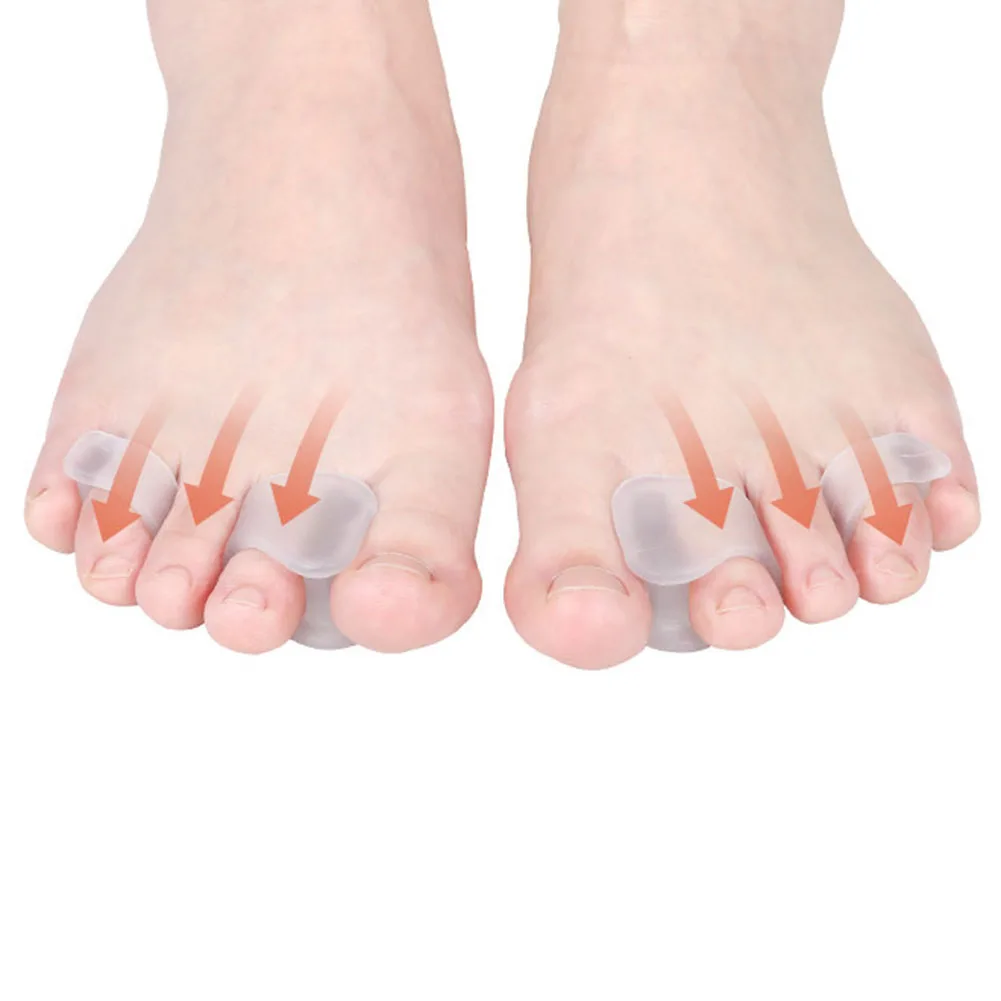 1 Pair Toe Separator Hallux Valgus Corrector Orthotics Feet Bone Thumb Adjuster Orthopedic Adjuster Big Toe Separator
