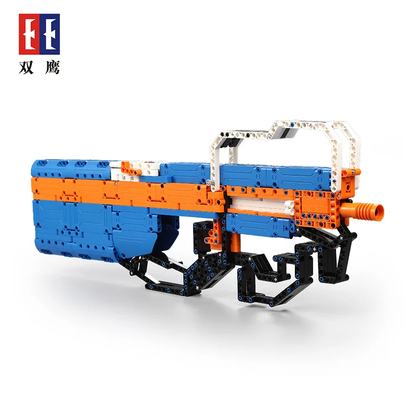 

Double e C81003 Soft Bullet Gun P90 Submachine Gun CHILDREN'S Toy Educational Assembled Assembly Building Blocks Toy Gun
